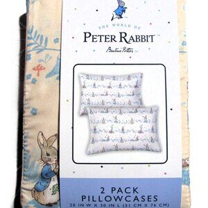BEATRIX POTTER PETER RABBIT PILLOW CASES, SET OF 2  STANDARD NEW  YELLOW